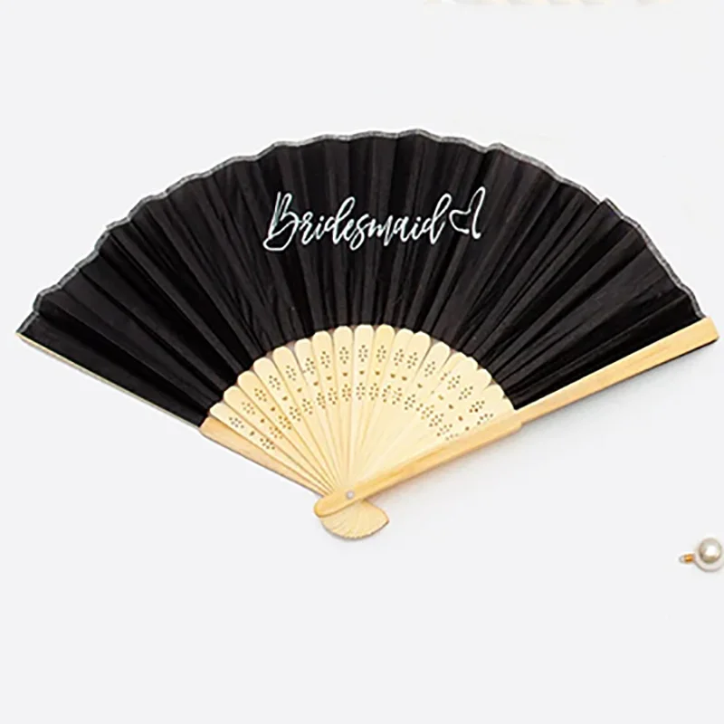 bride Bridesmaid Hand Fan summer beach pool wedding Bachelorette hen Party girls trip Bridal shower decoration Proposal gift