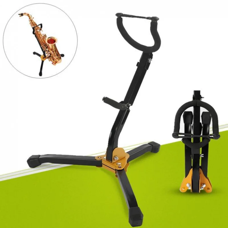 Saxophone Stand with Foldable Seat Frame for Mid To High Pitch Alto Saxophone Stand