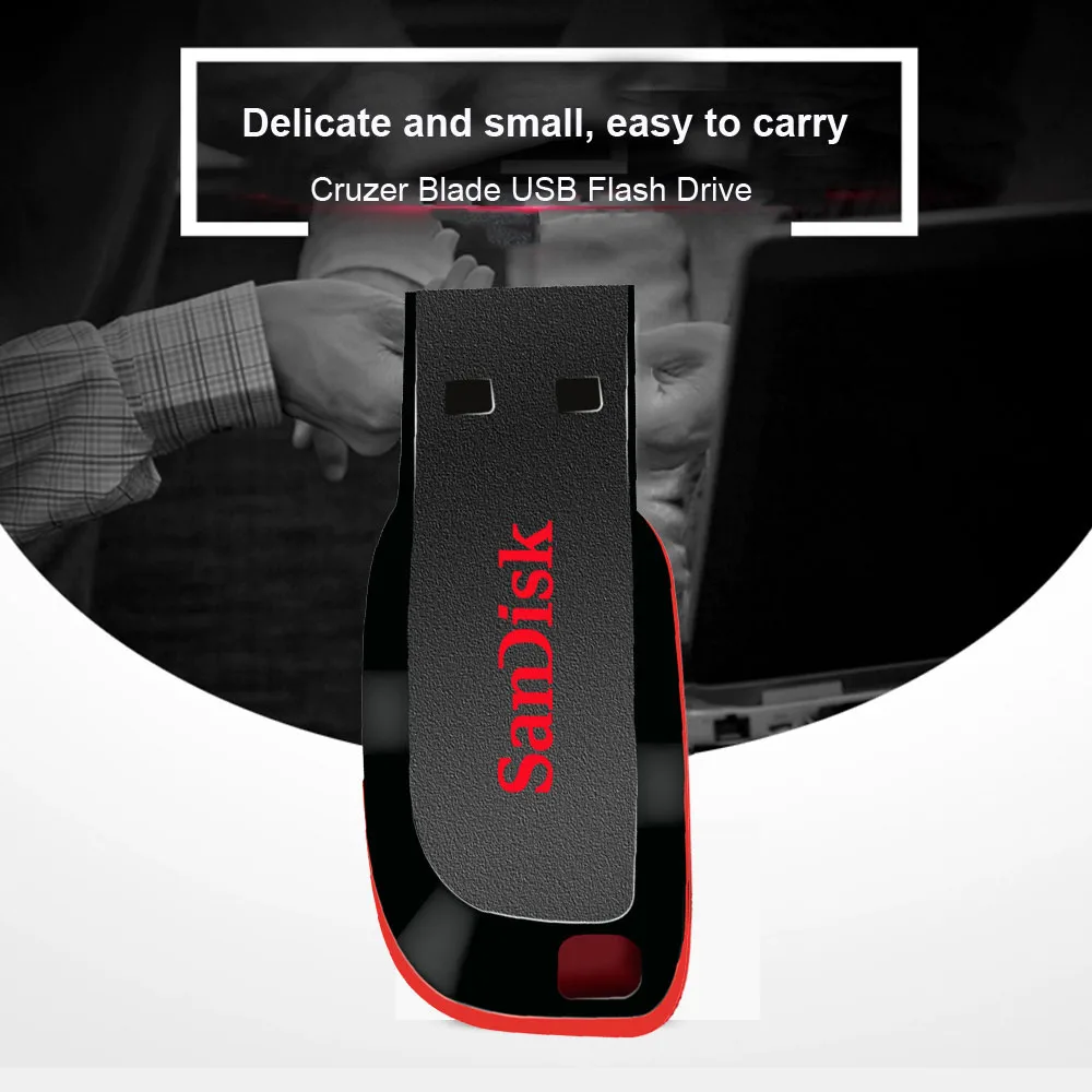 Sandisk Cruzer Blade USB 2.0 Memory Usb 64GB 16GB 32GB 128GB USB Flash Drive Cool Usb Stick Pen Drive For PC top Quality CZ50