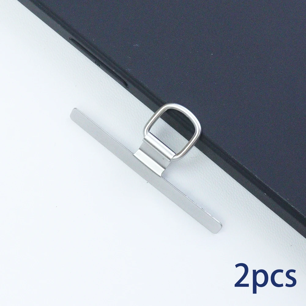 2Pcs Universal Phone Lanyard Patch Metal Safety Slim Phone Strap Accessories