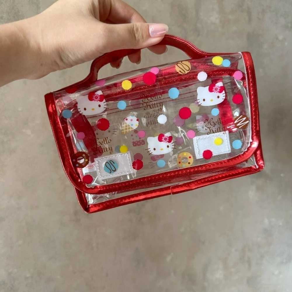 

Hello Kitty Zipper Makeup Bag toiletries Makeup Bag Cosmetics Storage Pouch Portable Women's Clutch High-Quality Cosmetic Bag