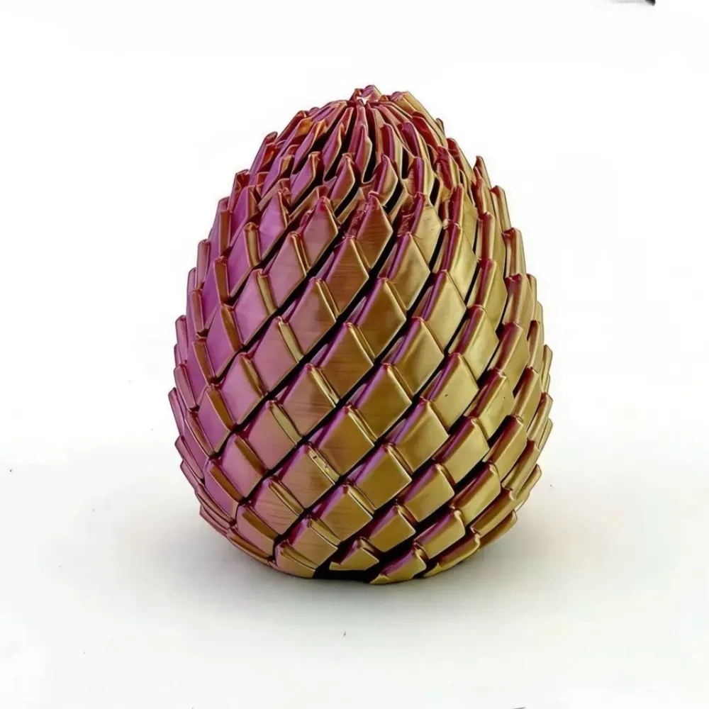 3D-Gedrucktes 7,5/5,5CM Gedrehtes Drachenei-Spielzeug Spiralförmiges Stressabbau-Sensorikspielzeug Weihnachts- und Geburtstagsgeschenke Mehrfarbiges Fidget-Spielzeug
