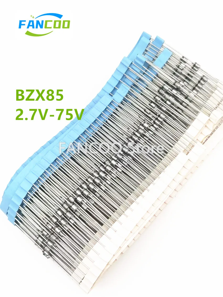 100PCS BZX85C2V7 2.7V BZX85C3V0 3V BZX85C3V3 3.3V BZX85C3V6 3.6V BZX85C3V9 3.9V 1.3W DO-41 BZX85C4V3 BZX85C4V7 BZX85C5V1 BZX85