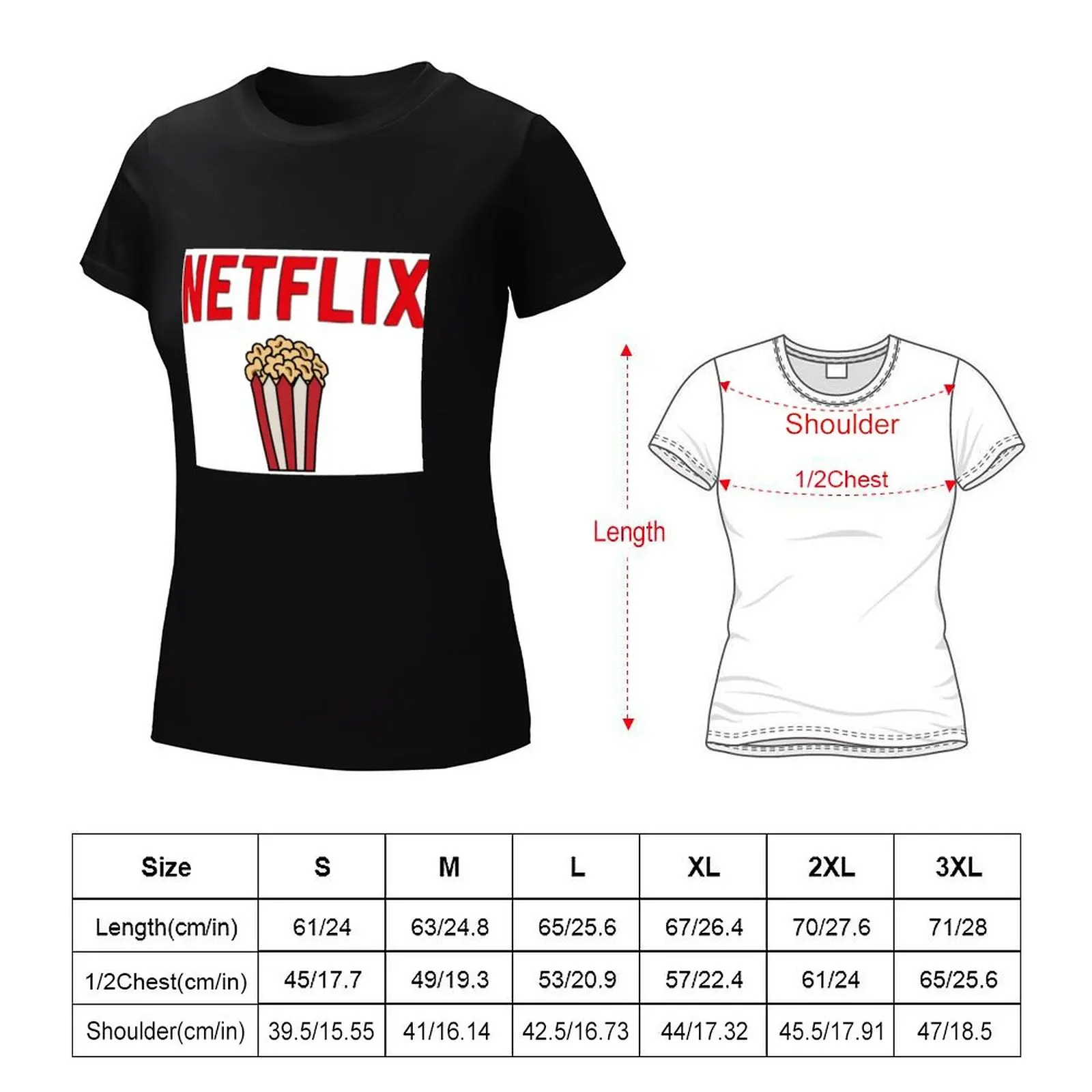 Netflix T-Shirt funny summer tops Female clothing white t-shirt dress for Women sexy