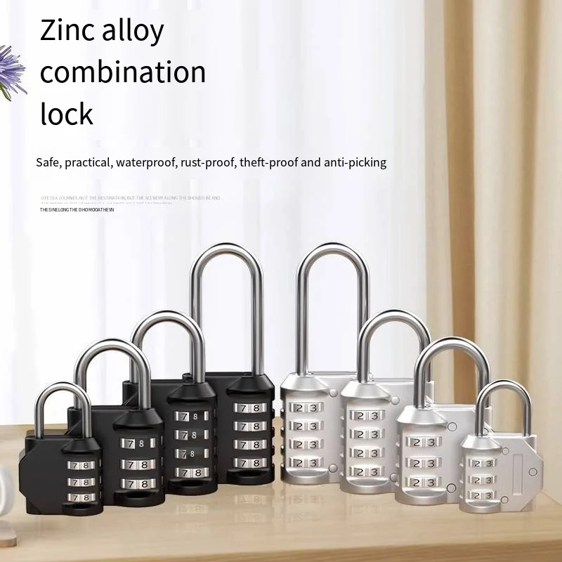 

New Colorful Code Lock Padlock 4digit Password Anti-theft Lock Outdoor Gym Small Lock Travel Luggage Bicycle Frame Helmet Locks