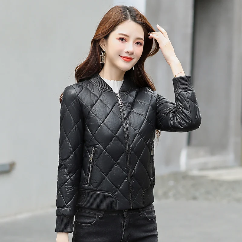   寧本革ダウンジャケット レディース オルト スレ 2025 冬新作 韓国版 スリムフィット シープスキンジャケット