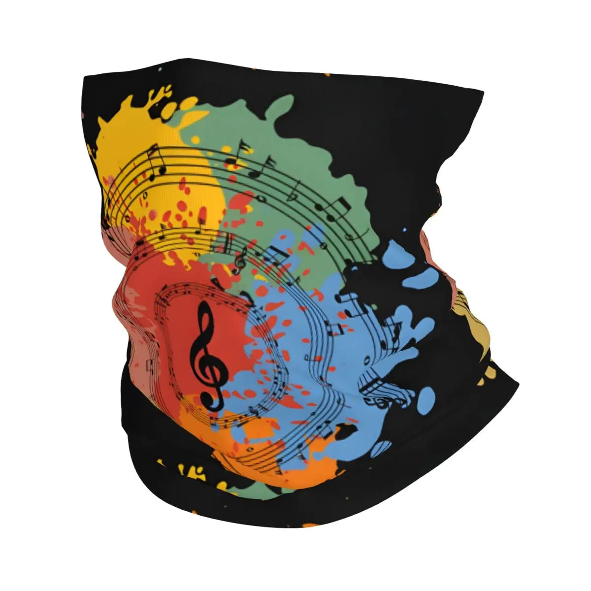 Music Notes Headband Neck Warmer Men Ski Running Tube Scarf Medical Nurse Face Bandana Gaiter