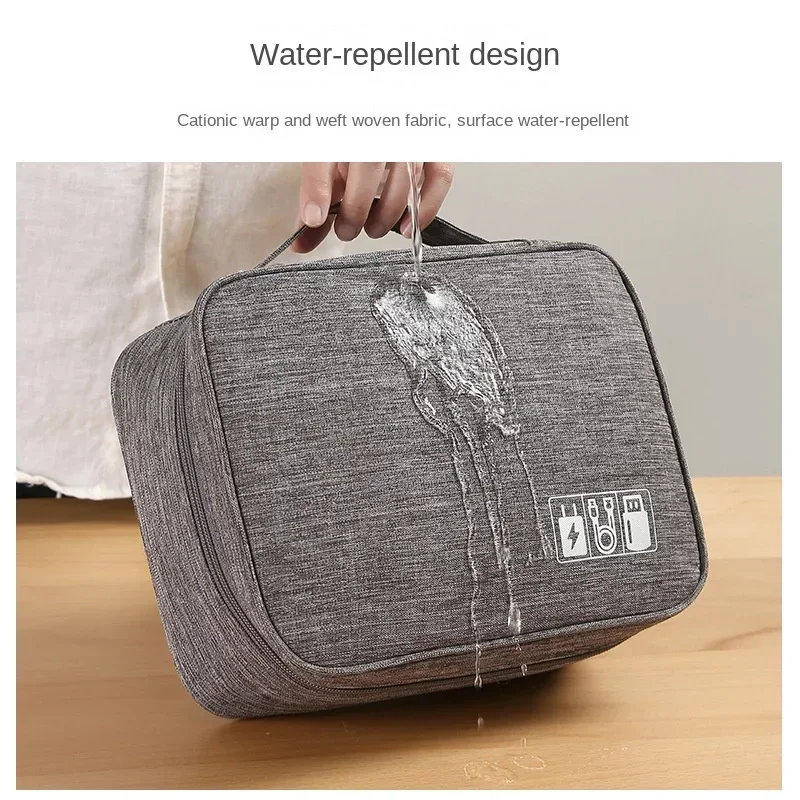 Travel Electronic Digital Storgage  Dustproof Anti-moisture Grid Large Capacity Data Cable Multi-Layer Travel