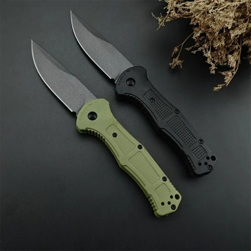 

BM 9070 EDC Folding Knife Coated CPM-D2 Blade Nylon Fiber Handle Tactical Folding Knife Outdoor Camping Hunting Utility Tool