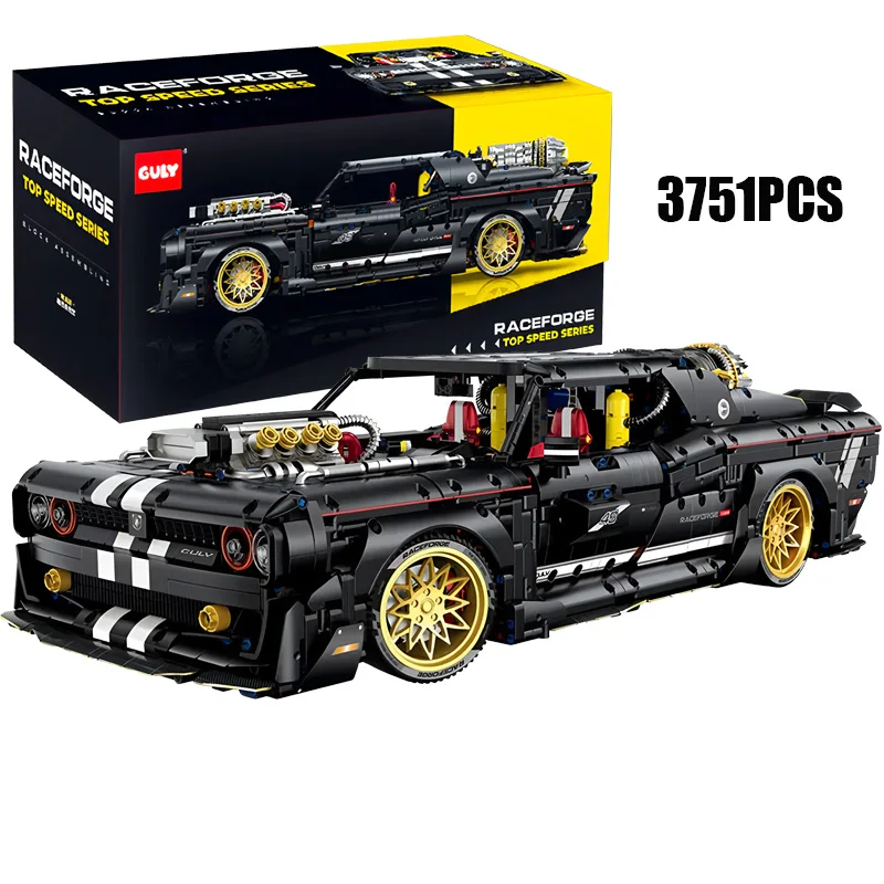 

3751 шт. технический 1:8 Dodge Challenger суперкар спортивный автомобиль строительные блоки строительные кирпичи автомобиль игрушка в подарок для взрослых детей