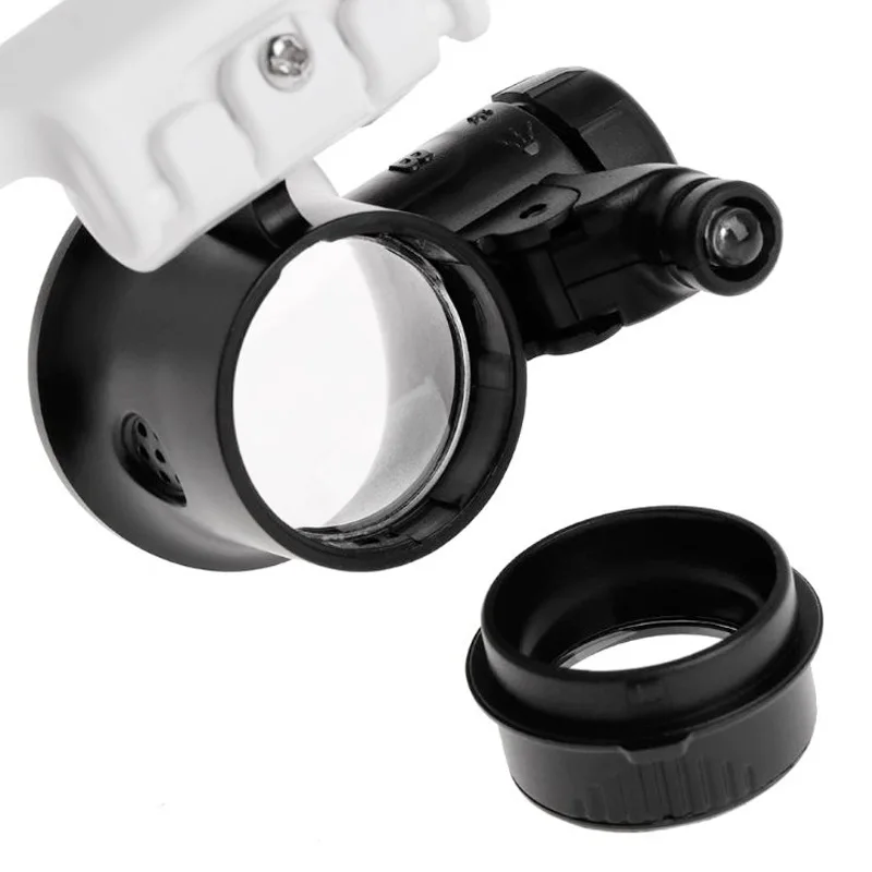 Double Slot Lighted Magnifying Glass Magnifying Glasses Repair Tools for Modelling Repairing Sewing Soldering
