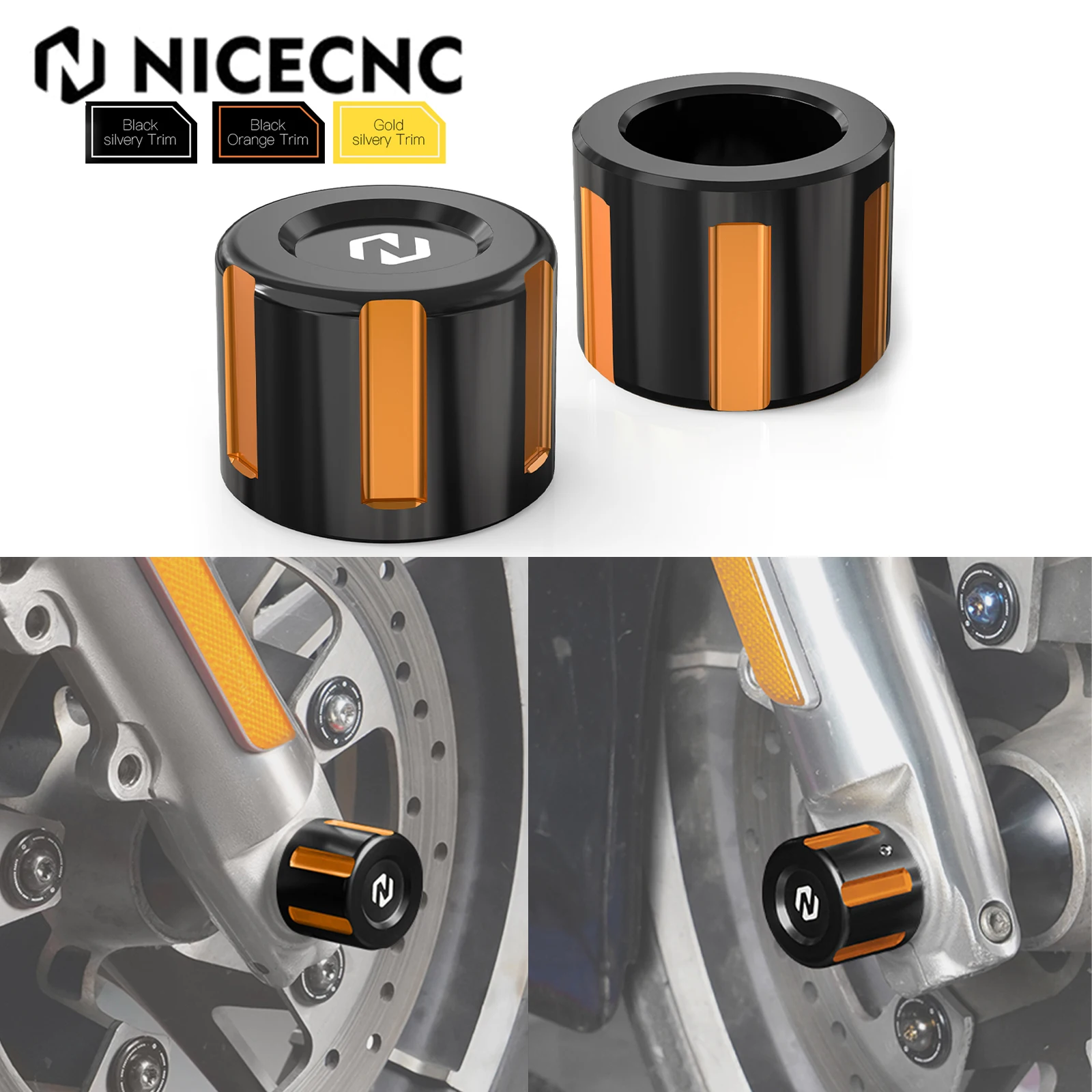 

For Harley Street Glide FLHX 2009-2023 Front Axle Nut Covers Road King FLHR 2008-2022 Road Glide FLTRX 2015-2023 Ultra Limited