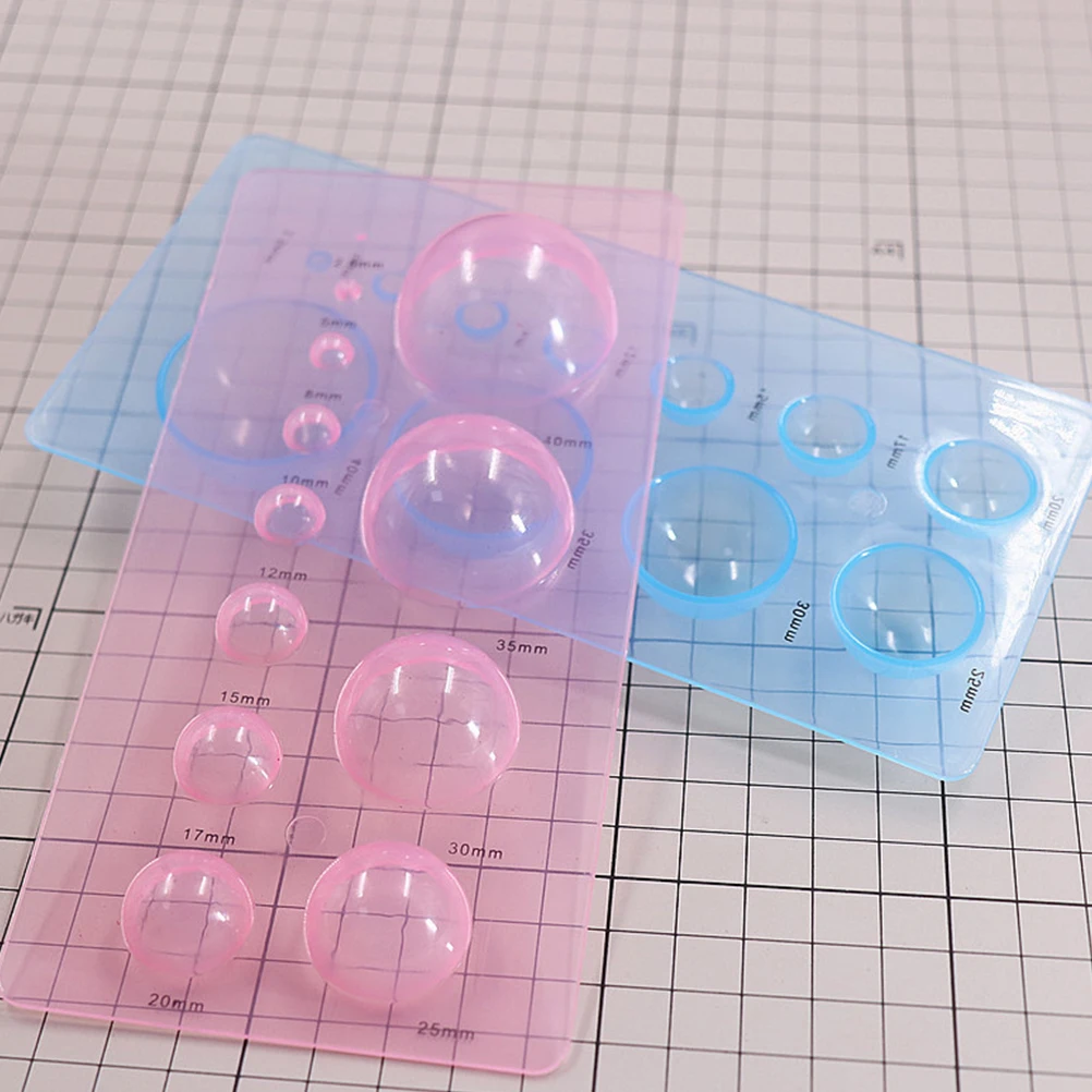 

2pcs Clay Mold Crafts Making Tools Pink Small Large Size Polymer Clay Handmade Pottery Round Sphere Diy Supplies