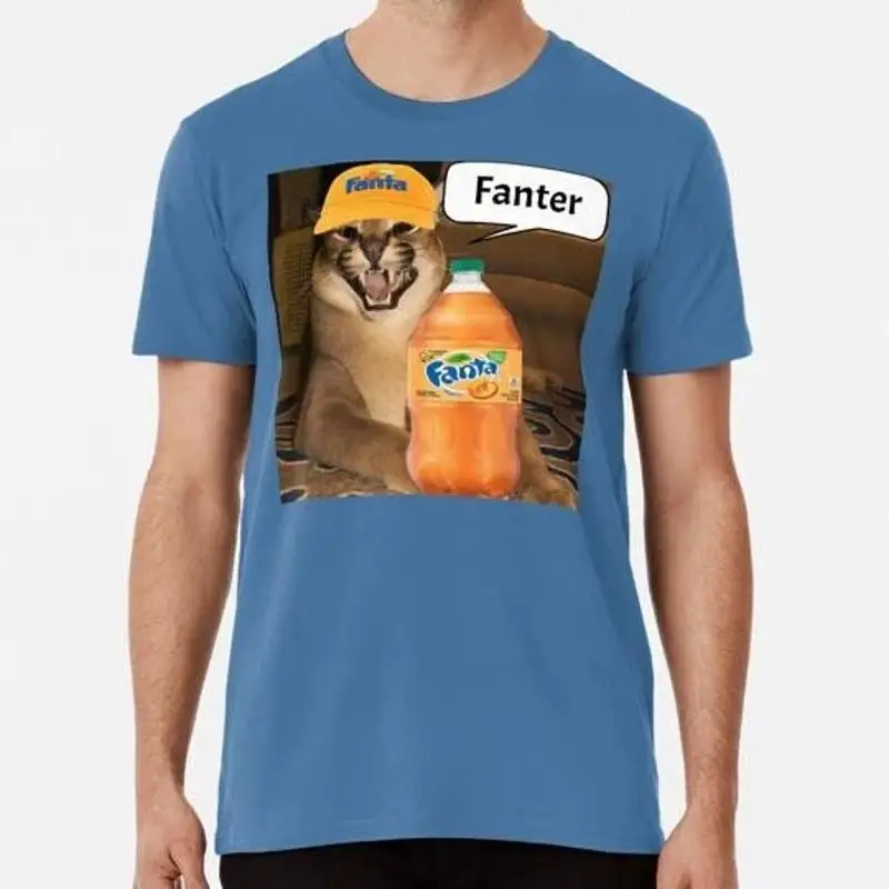 Big Floppa Fanter Yellow Hat Orange Fanta T-Shirt