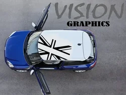 Mini Cooper Union Jack Flag Alternative Design Roof DecalSticker Graphics