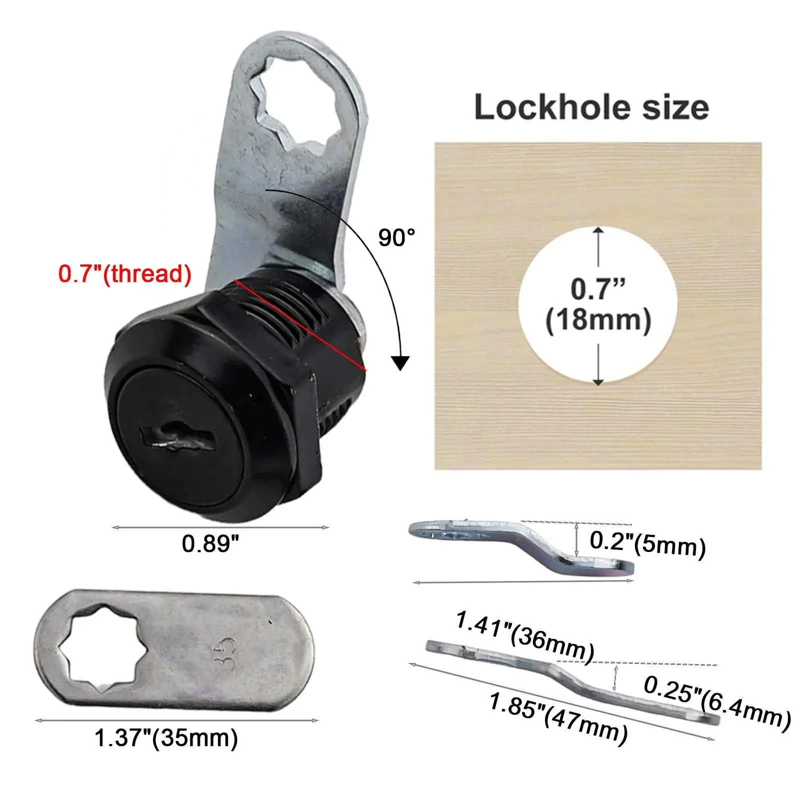 Home Office Security RV Storage Lock With Keys Convenient Key Management High Compatibility Long-lasting Security