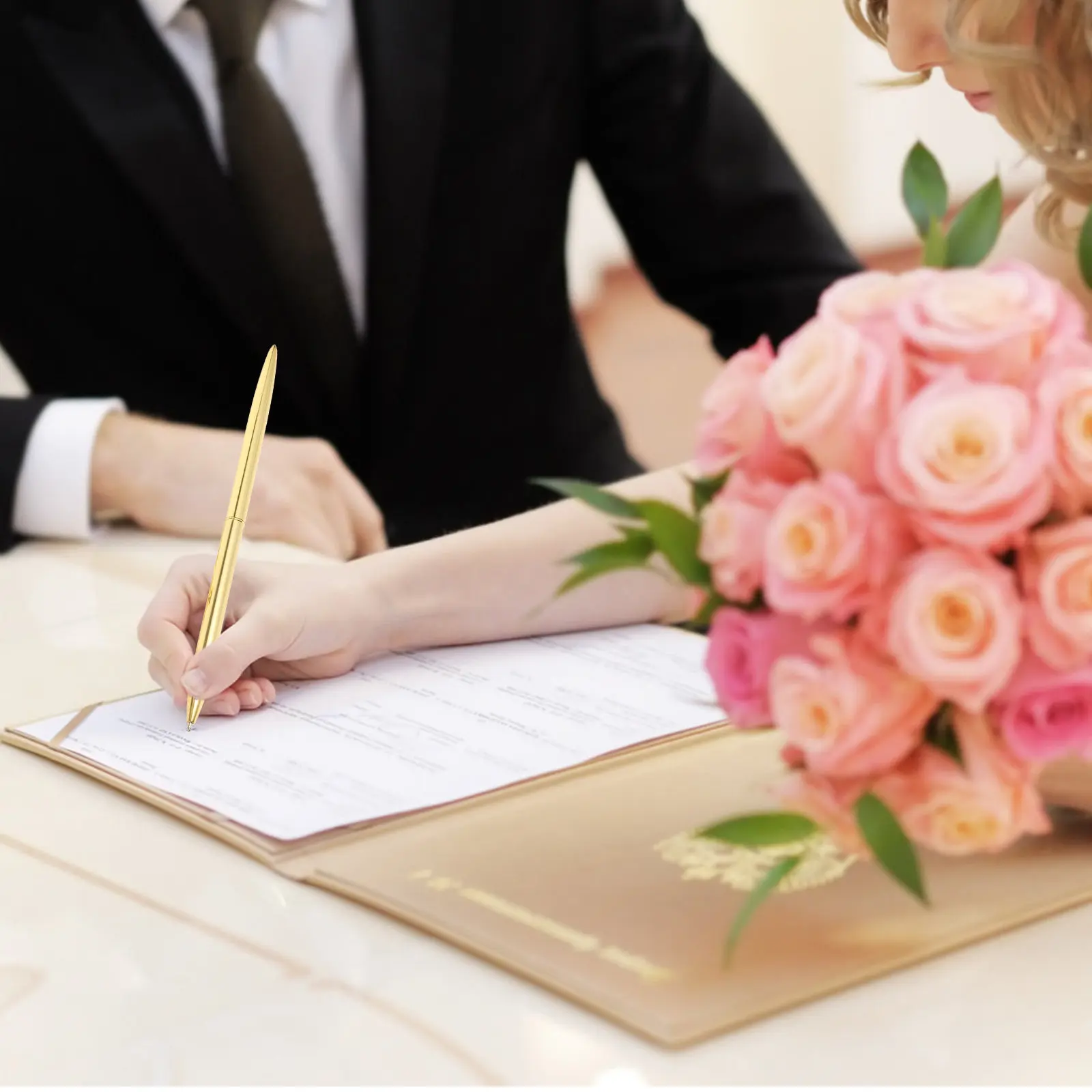 

2Pcs Sign Pens Professional Decorative Desktop Business Writing Pens Office Stationery Accessory Ballpoint Pen