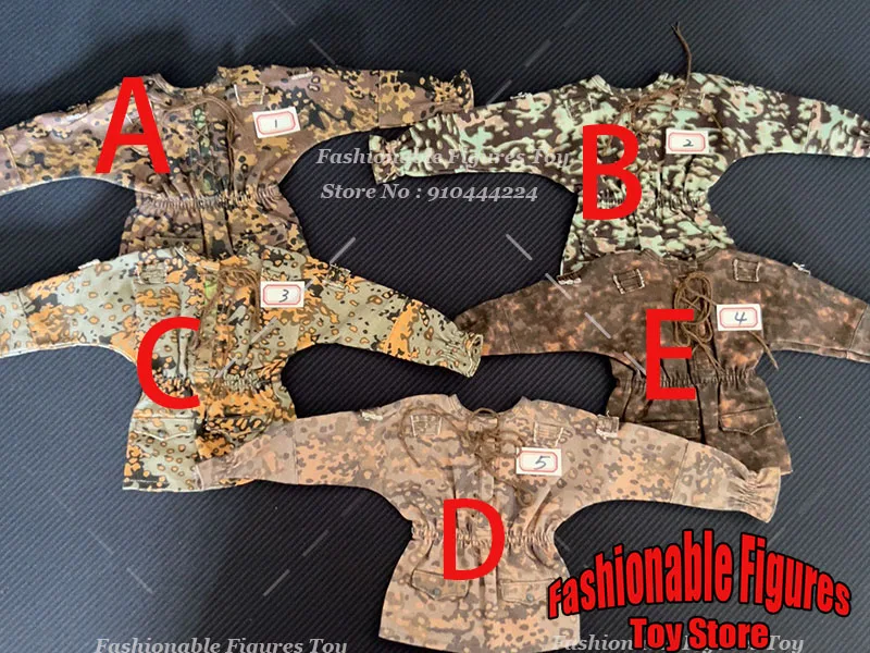 Mars Divine WWII seria wojskowa 1/6 niemieckie spodnie bojowe Camo pokrowiec na kask bluzka bluza akcesoria Fit 12 "figurka