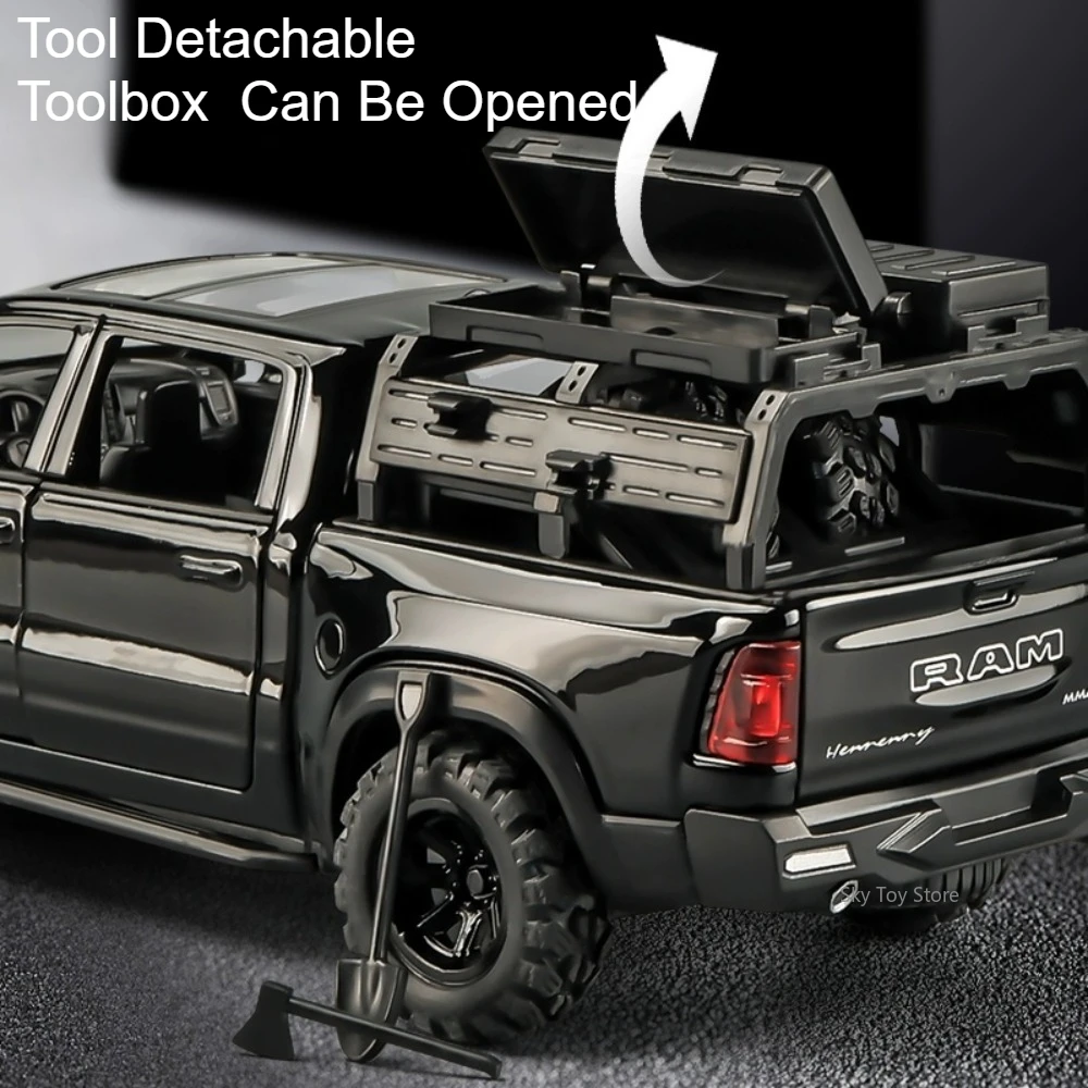 1:32 Mammoth Tacoma Alloy Off-road Vehicle Diecast Model Toys Car Miniature Vehicle Pull Back Light Sound SUV Toddler Kids Gifts