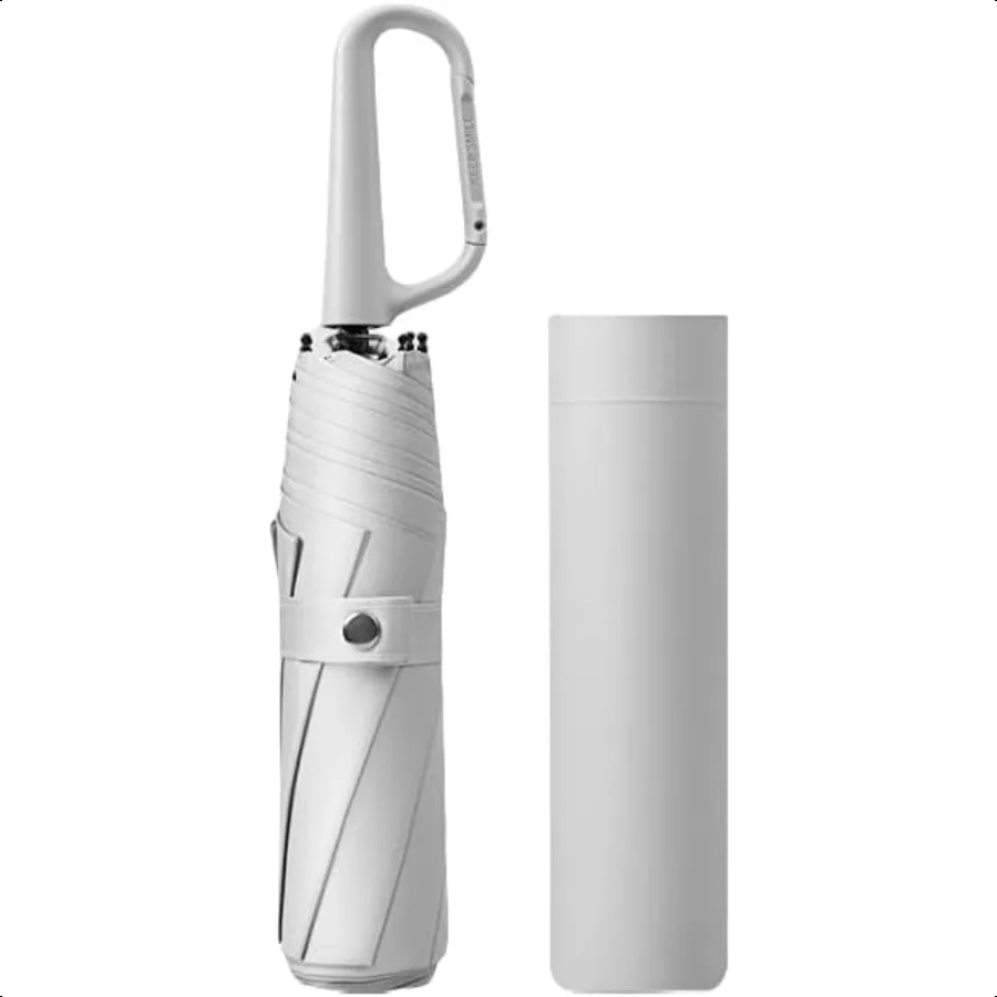 

Компактный складной зонт Erised's Bifrost, карабин, ручка, покрытие, слой ткани, блокировка защиты от ультрафиолета, 99,9, автомобиль, маленький дорожный ба