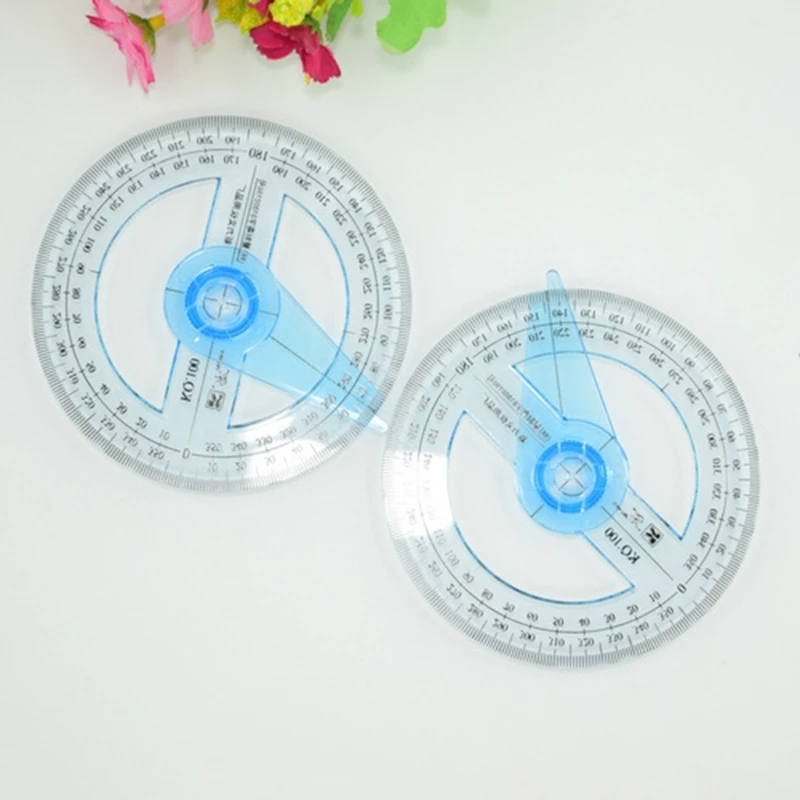 Circle Protractor 360 Degree Plastic Protractor for School Classroom