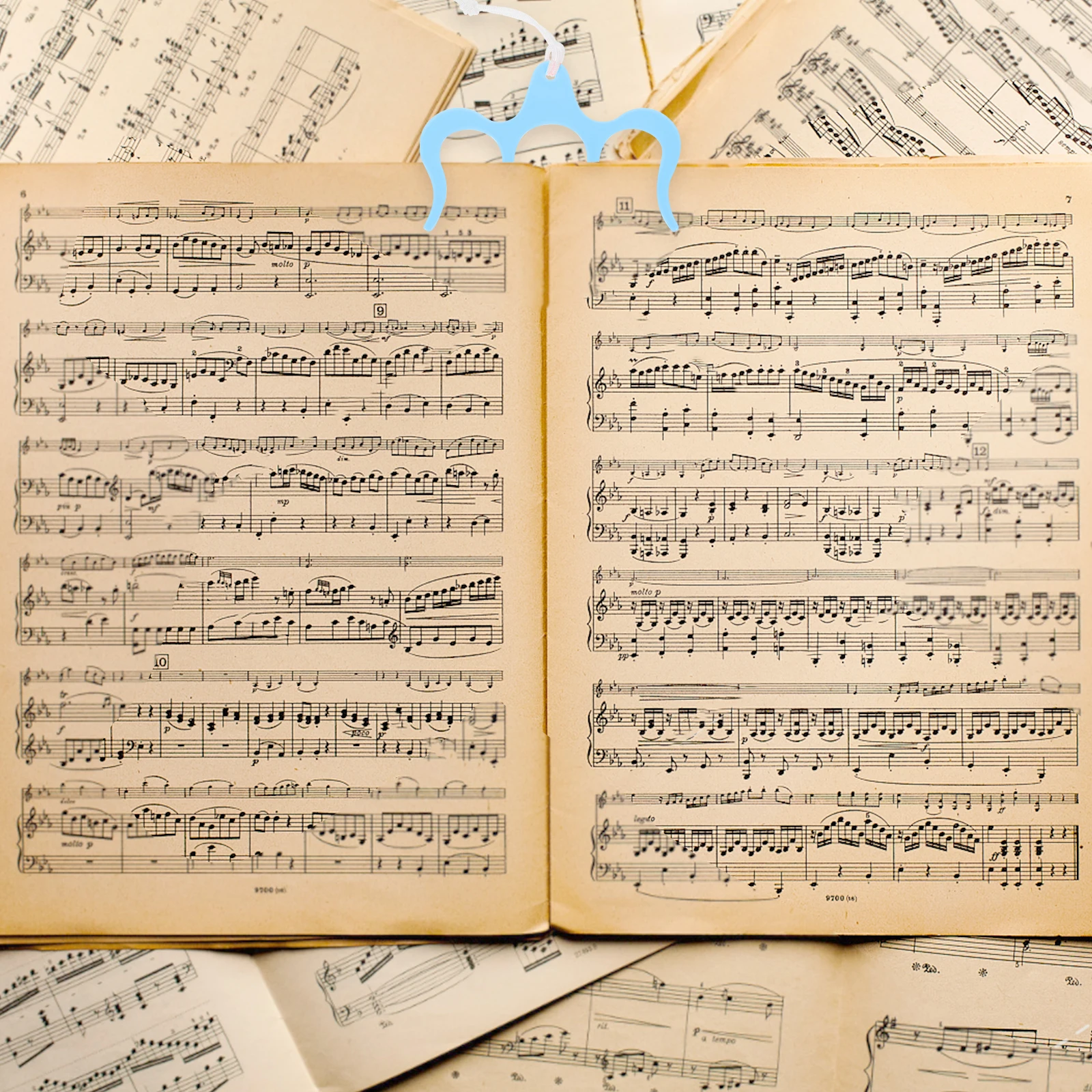 

Book Clip Holder Musical Notes Paper Clips Piano Page Plastic Stand