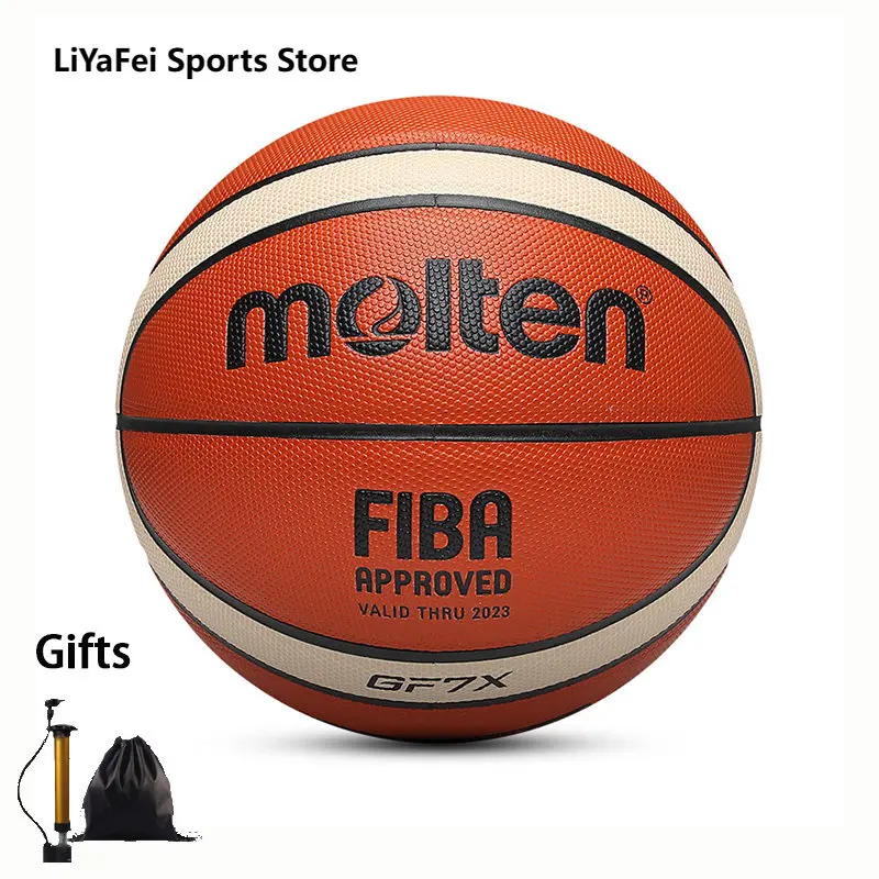 

GF7X Molten Women Man's Indoor Basketballs Size 6 7 League Match Training Basketball High Quality Adults Outdoor Balls Free Gift