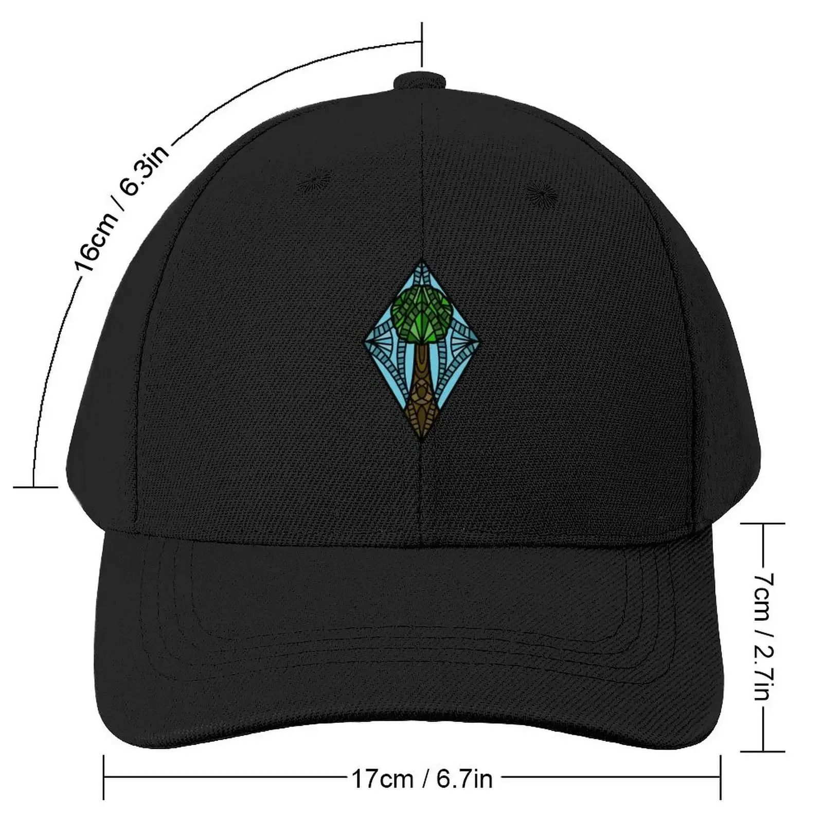 Tree Stained glass design Baseball Cap Snapback Cap Sports Cap Luxury hard hat Men Women's