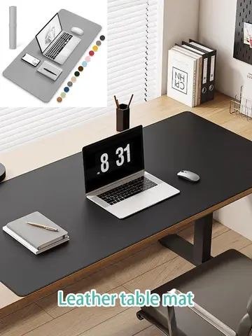 Mouse Pad Large Size Office Desk Protector Mat PU Leather Waterproof Desktop Keyboard Desk Pad Gaming Mousepad PC Accessories