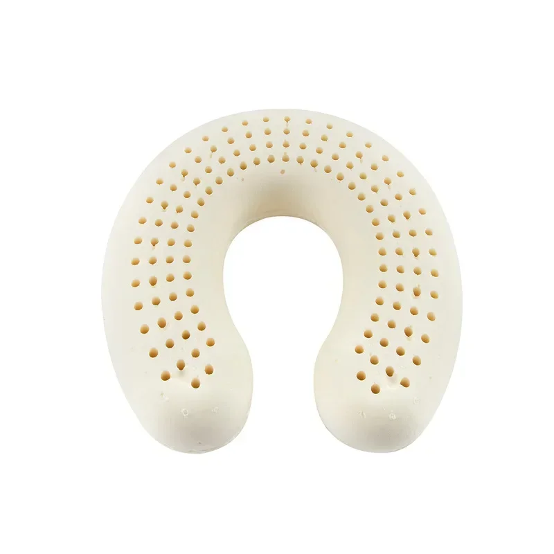 Thailand Natural Latex U-shaped Neck Protection Pillow for Aircraft Travel Neck Lunch Rest Sleeping Pillow U Pillow