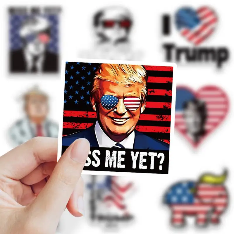 President สติกเกอร์รถ2024ชุดสติ๊กเกอร์ติดรถยนต์50ชิ้น & ชุดสติ๊กเกอร์อเนกประสงค์2024กันน้ำได้สำหรับแล็ปท็อปติดผนังหน้าต่างรถบรรทุก