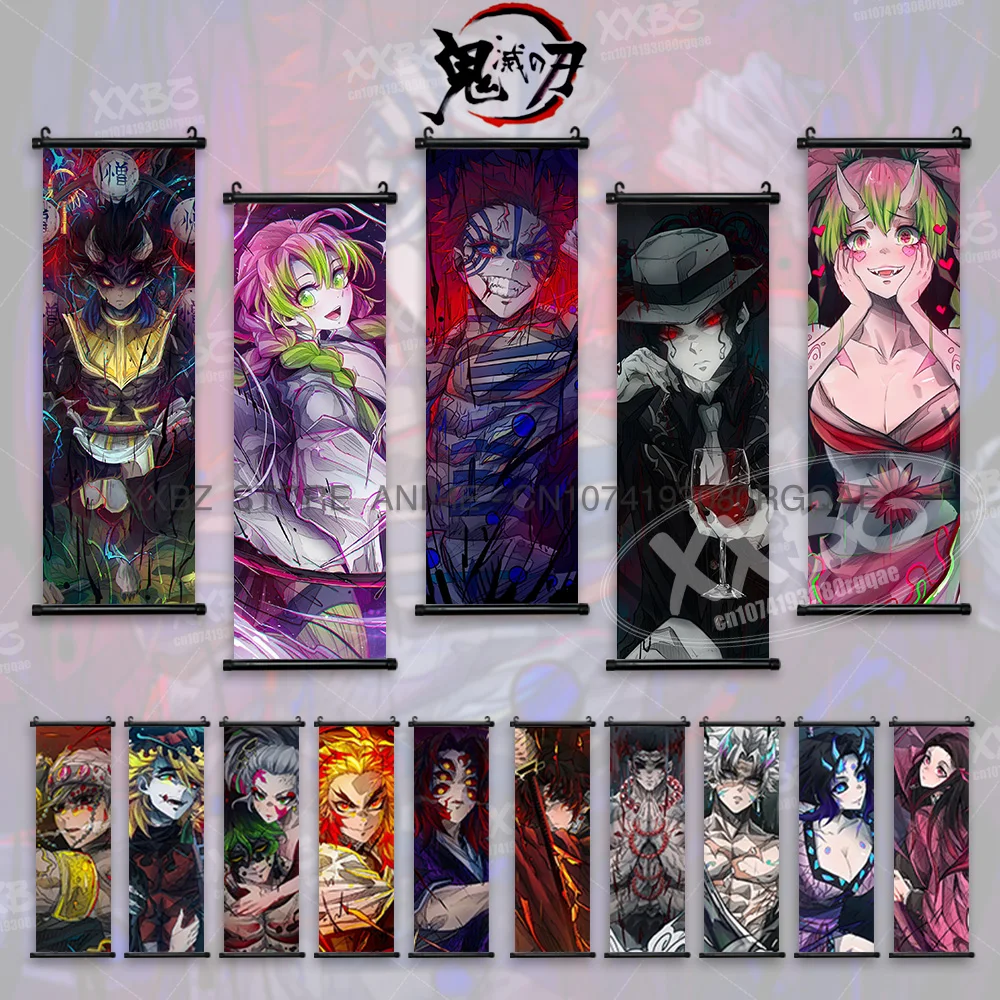 

Demon Slayer Scroll Picture Anime Poster Canvas Home Decor Wall Art Hanging Painting Kokushibou Uzui Tengen Valentine's Day Gift