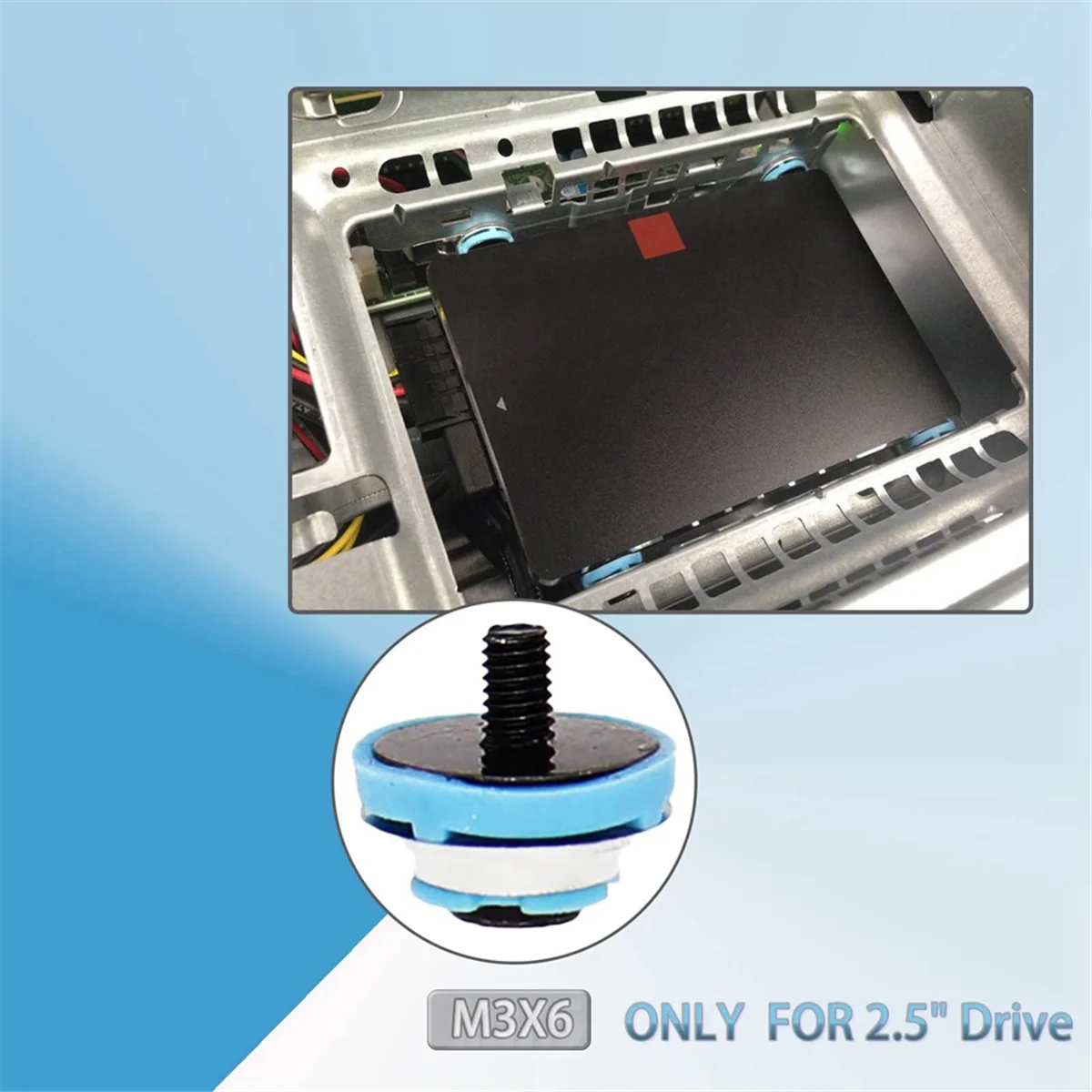 

A43I 8Pcs Hard Drive Mounting Screws Isolation Grommet Mute Mounting Screws for HP 2.5 Inch HDD