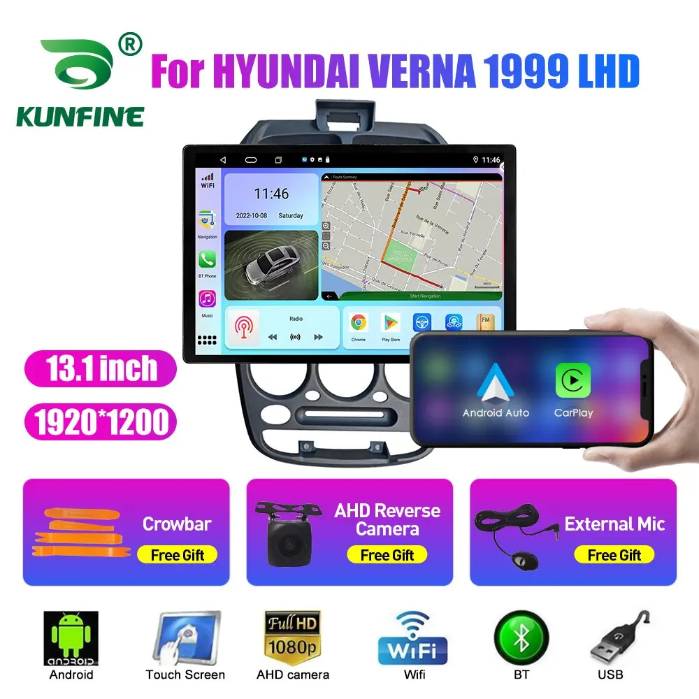13.1 inch Car Radio For HYUNDAI VERNA 1999 LHD Car DVD GPS Navigation Stereo Carplay 2 Din Central Multimedia Android Auto