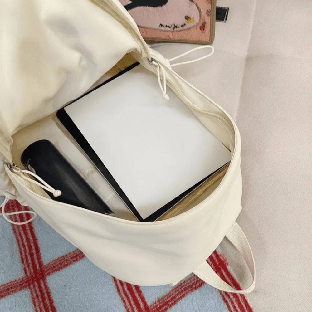 Versatile Angel Wing Backpack Solid Color Y2k Style Nylon Backpack Large Capacity Lightweight Shoulder Bag for Adults Student