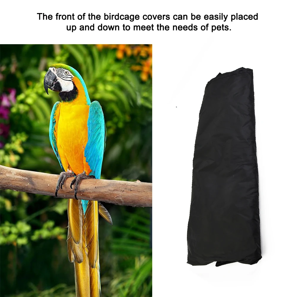 Sunlight Blocking Bird Cage Cover Breathable Nylon Twill Fabric Adjustable Front 35 04 inches 25 2 inches 47 inches