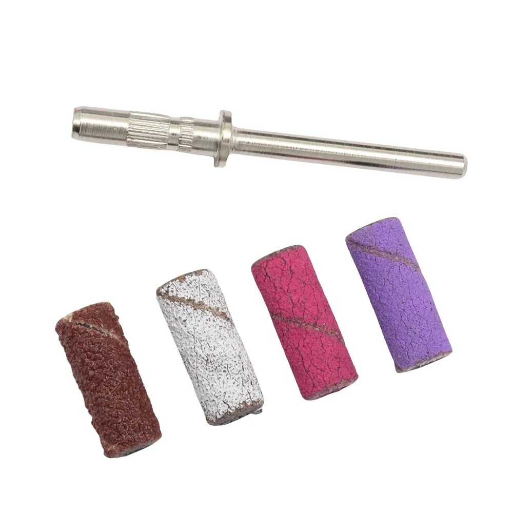 60 stücke 4 Körnungen mit Mini-Dorn-Nagel kunst 3mm Mini-Schleif sandring bänder setzen elektrische Schleif maschine Nagels chleifkopf nagel – Detail 6