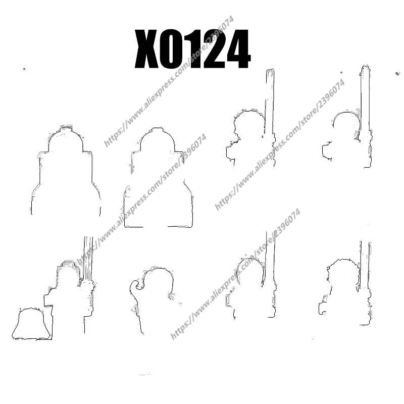 X0124 figuras de ação acessórios do filme blocos de construção tijolos brinquedos xh331 xh332 xh333 xh334 xh335 xh336 xh337 xh338