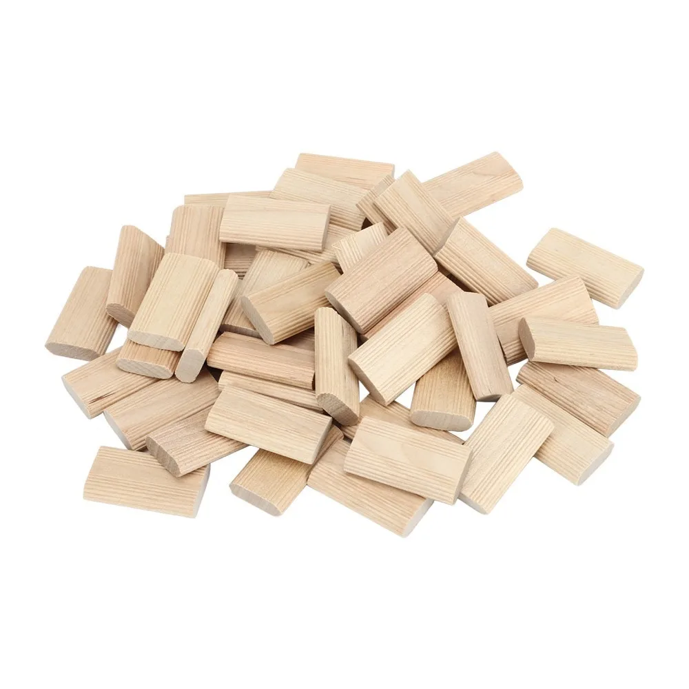 50PCS 8x22x40mm Domino Tenon / Domino Loose Tenons Oval Shape Solid Beech Wood Beechwood Tenon / Beech Wood Tenon