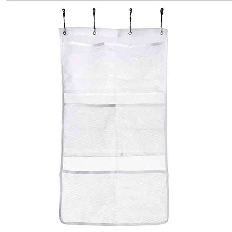 6-Pocket Quick-Dry Mesh Bathroom Organizer Hanging Shower Caddy for Toiletries Shampoo Conditioner Body Wash Space Saving Tidy