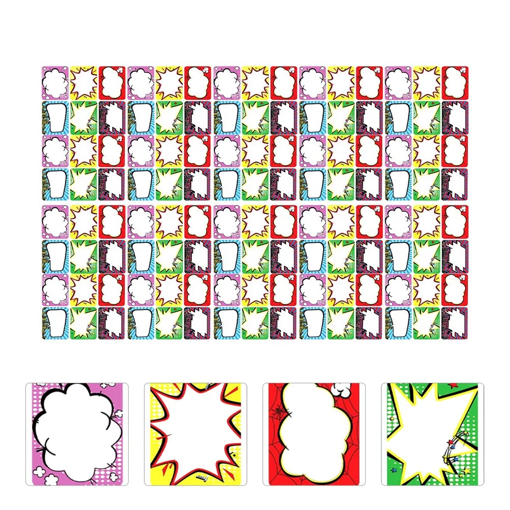 10 أوراق ملصقات اسم ملونة ذاتية اللصق سهلة التقشير ملصقات فارغة لتزيين مكتب المدرسة وملصقات علامات الاسم #6