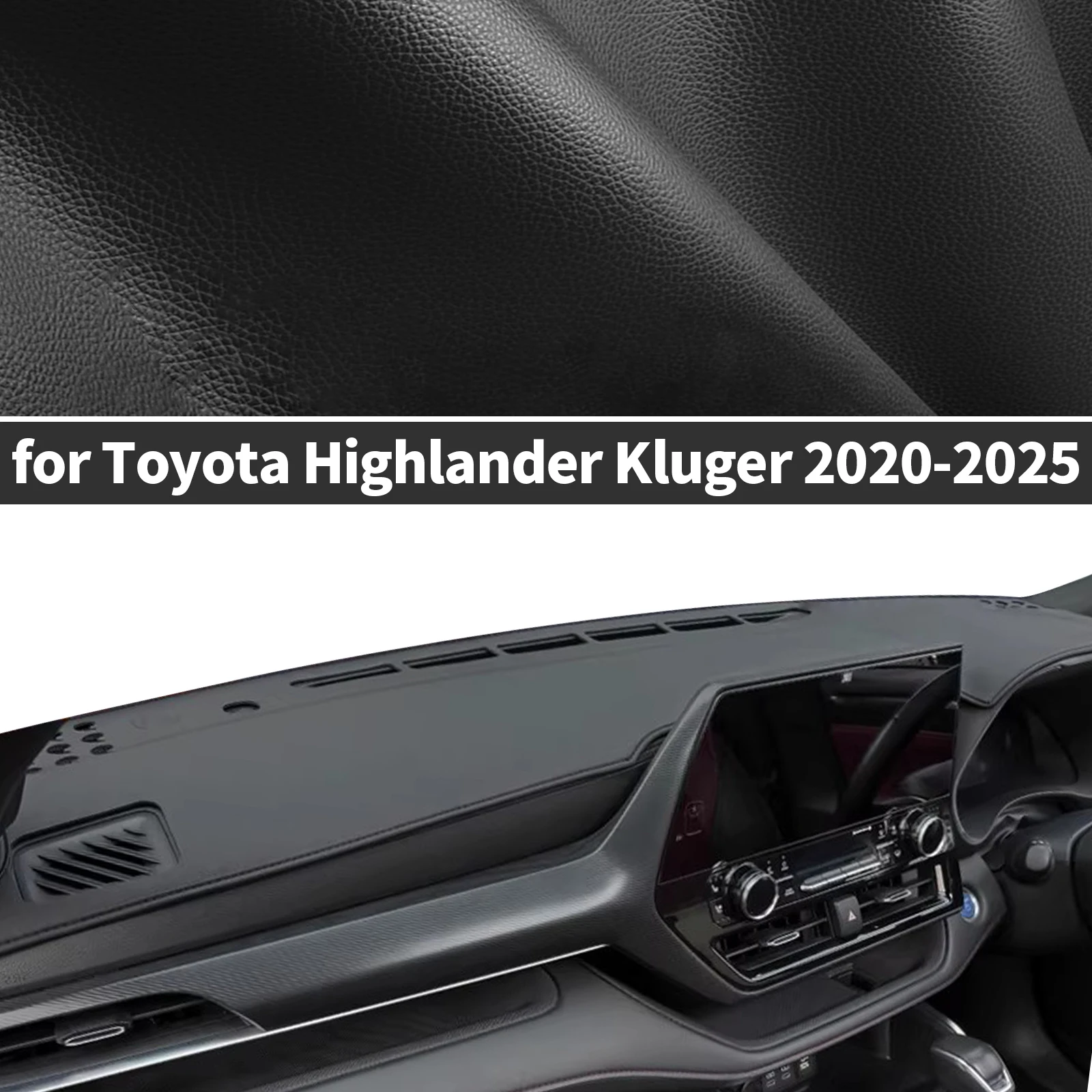 

for Toyota Highlander Kluger 2020-2024 2025 ​​Custom fit Dashboard Cover Sun Shade Dash Mat Anti‑Glare Carpet Dash Pad Dashmat