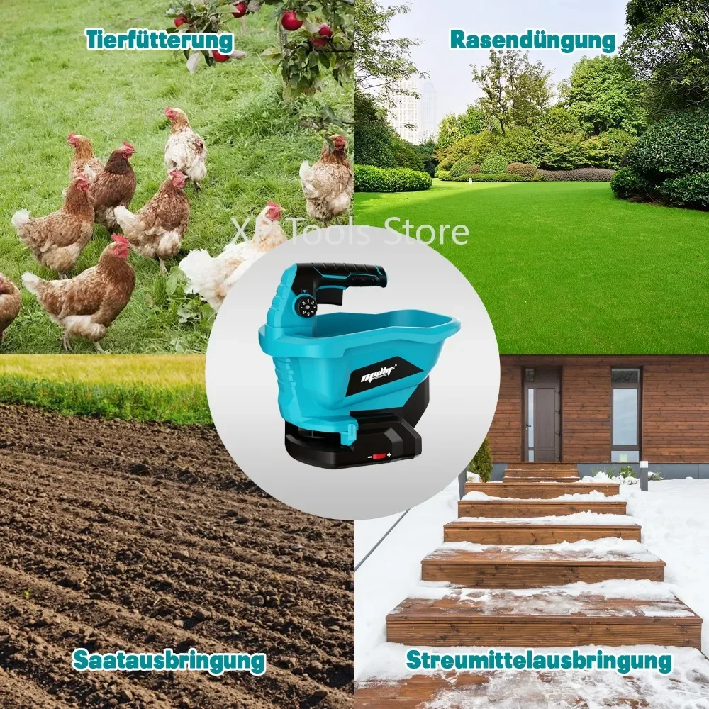 Portable Electric Handheld Spreader For Makita 18V BL1830 Battery Cordless Grass Seed Salt Fertilizer Dispenser (Tool Only)