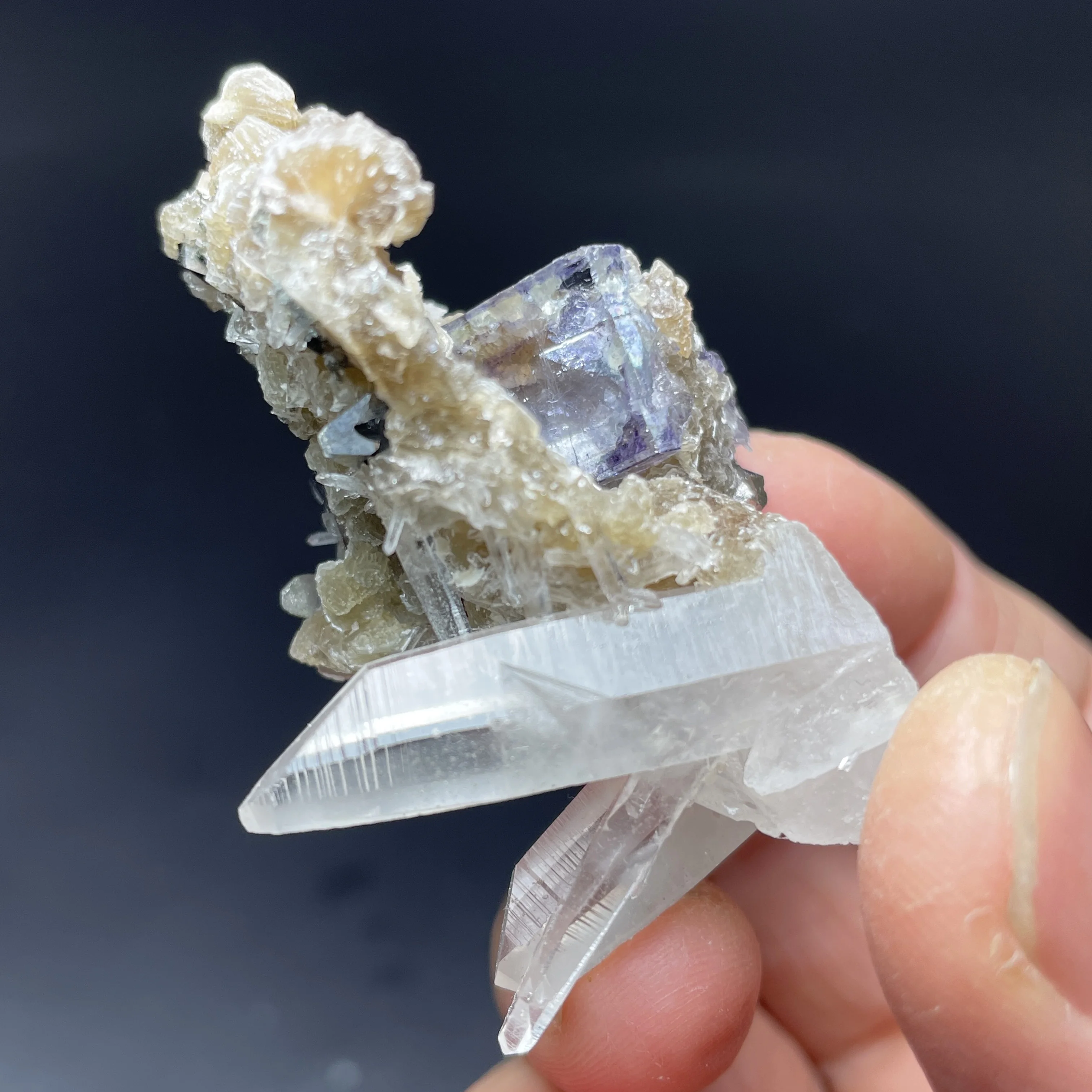 47g Natural China HuNan Yaogangxian Fluorite Mineral Crystal Quartz With Iron Ore Teaching Rock Reiki Healing Stone Home Decor