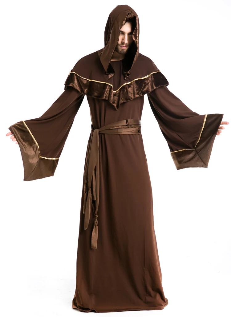 ชุดคอสเพลย์นักบวชชาย ไซส์ใหญ่ สำหรับงานฮาโลวีน บทบาทสมมติ นักบวช ชุดคอสเพลย์นักบวชผู้ชาย
