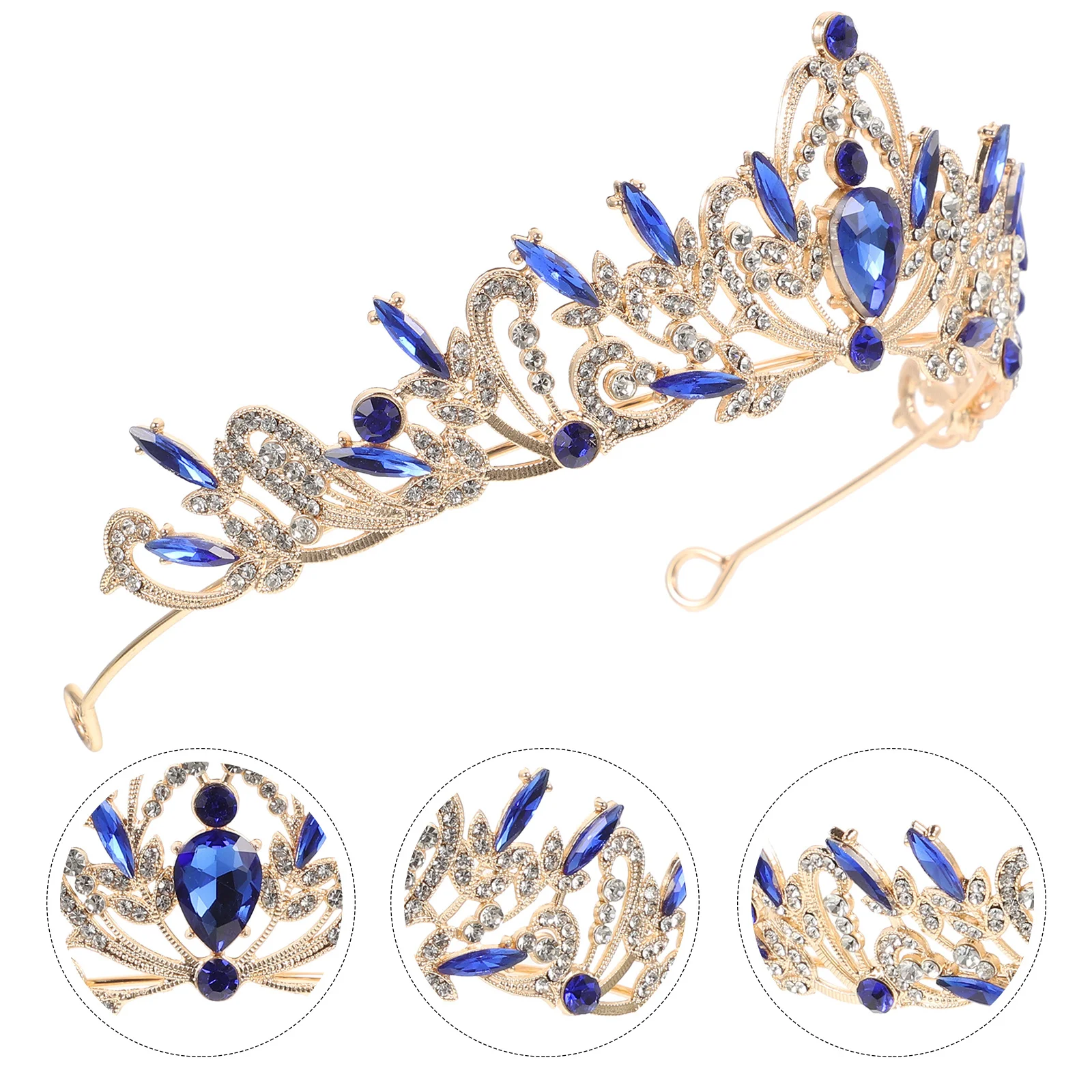 Elegancka tiara ślubna z cyrkoniami, korona, opaska na głowę, dodatek dla panien młodych, tiary ślubne dla kobiet, korony i tiary.