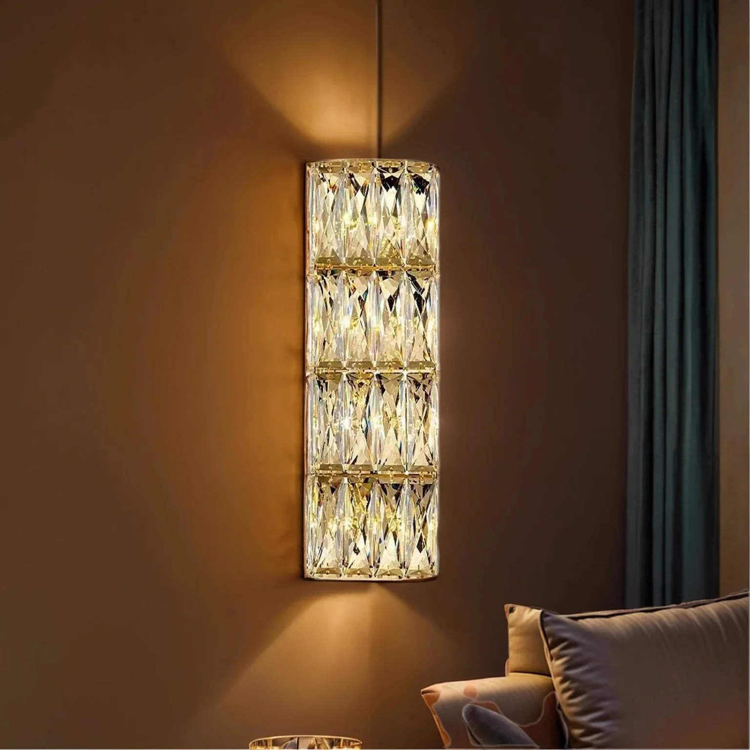 Kryształowe kryształowe lampy ścienne LED