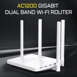 DBIT Wifi Router AC1200 2.4GHz&5.8GHz Dual Band Gigabit High Speed Wireless Router Gateway Stable Signal Multi-Device Connection