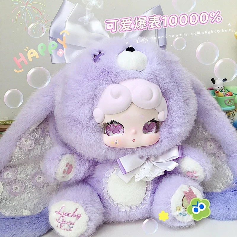 LuckyDeerNai الحلو الشاي الأرنب 600% سلسلة صندوق أعمى دمية LuckyDeerNai الفينيل الوجه صندوق غامض لطيف الأرنب أفخم مفاجأة حقيبة اللعب