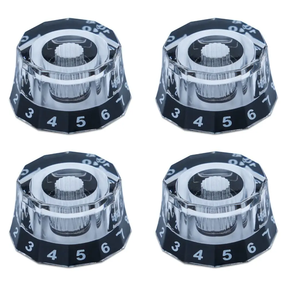 Acrylic Electric Guitar Knobs Replacement Lampshade Shape Speed Guitar Knobs Top Hat Bass Knob Guitar Volume Tone Knob
